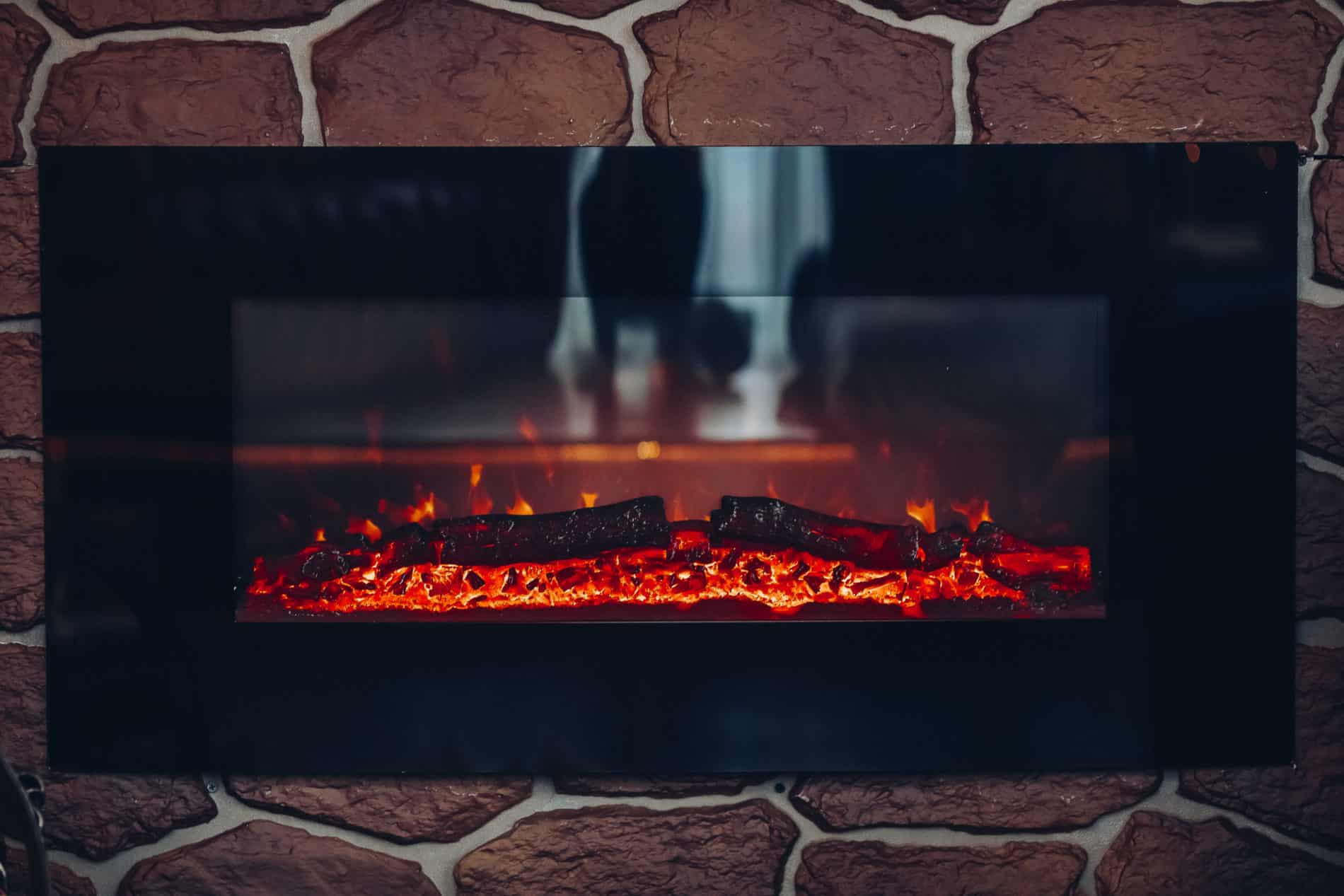 Photo d'un feu dans une cheminée