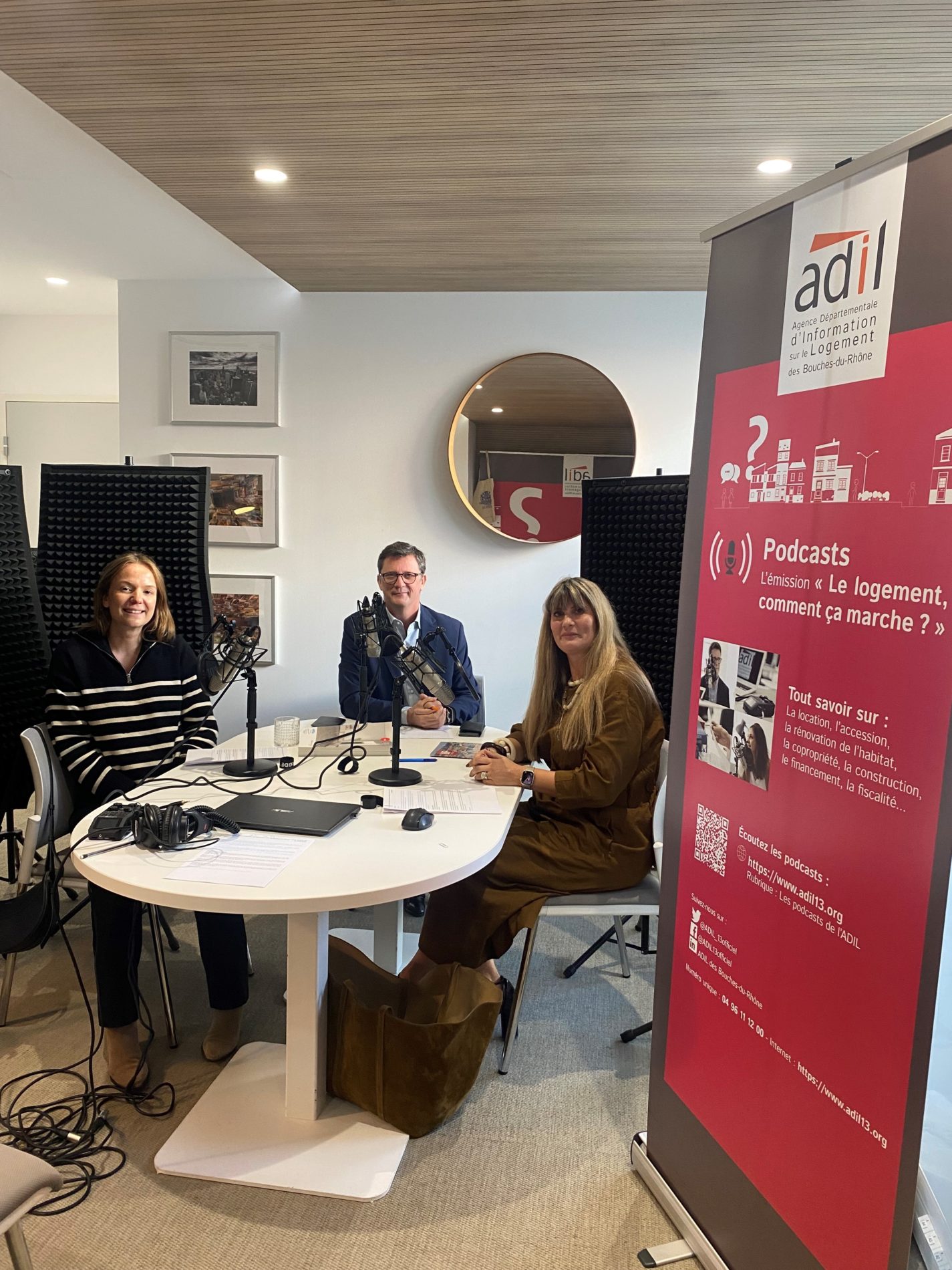 Séance d'enregistrement du podcast "Pour la décence des logements dans les Bouches-du-Rhône : l’ADIL 13 et la CAF se mobilisent"